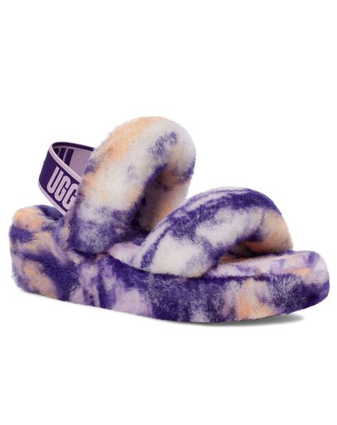 Sandales chaussons en Peau de mouton Oh Yeah Marble violettes